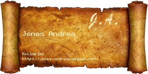 Jenes Andrea névjegykártya